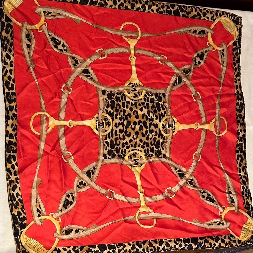 Horse design and Leopard Print Scarf